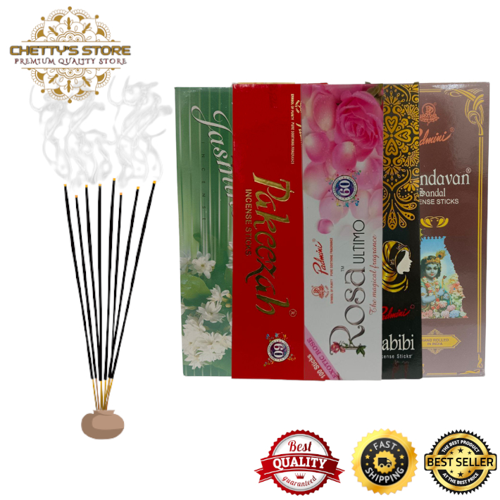 Padmini DHOOP Sticks Small Size Boxes 10 Dhoops Per Box (12 Pack Total 120 Sticks