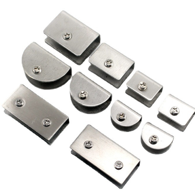 thumbnail image 2 of High-Quality 304-Stainless-Steel Bathroom Shower-Glass Door Hardware 135 Degree Fixed Panel Heavy Duty Clamp 2 of 14