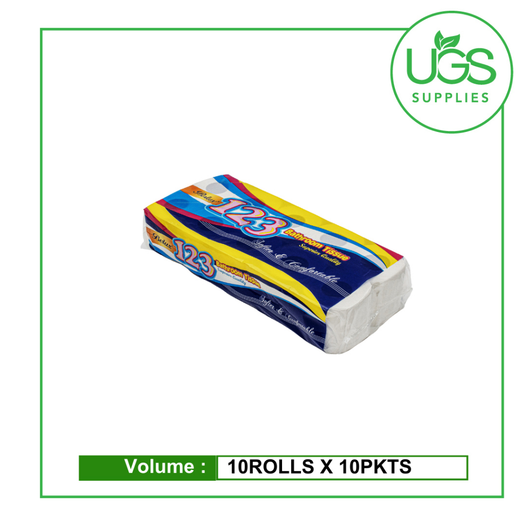 Toilet Tissue Toilet 123 Recycle 2Ply (10Rolls x 1Pack) | Shopee Malaysia