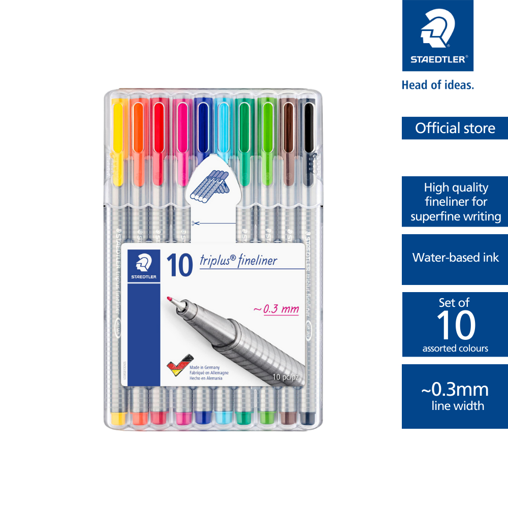 triplus® fineliner Set in STAEDTLER Box (10 Colours) | Shopee Malaysia