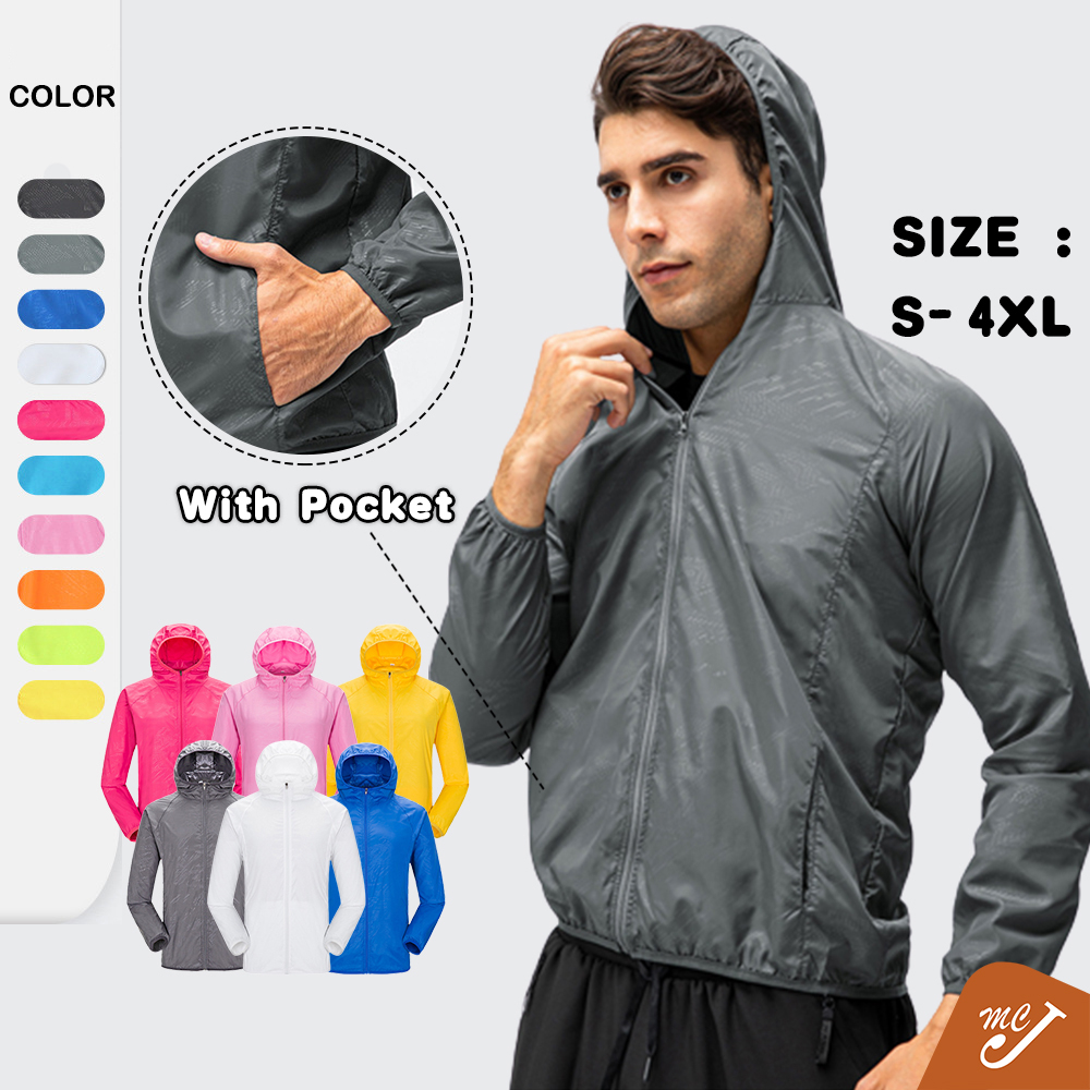 McJoden - DICKY Jacket Unisex With Pocket Ultra-Light Windbreaker Sport ...