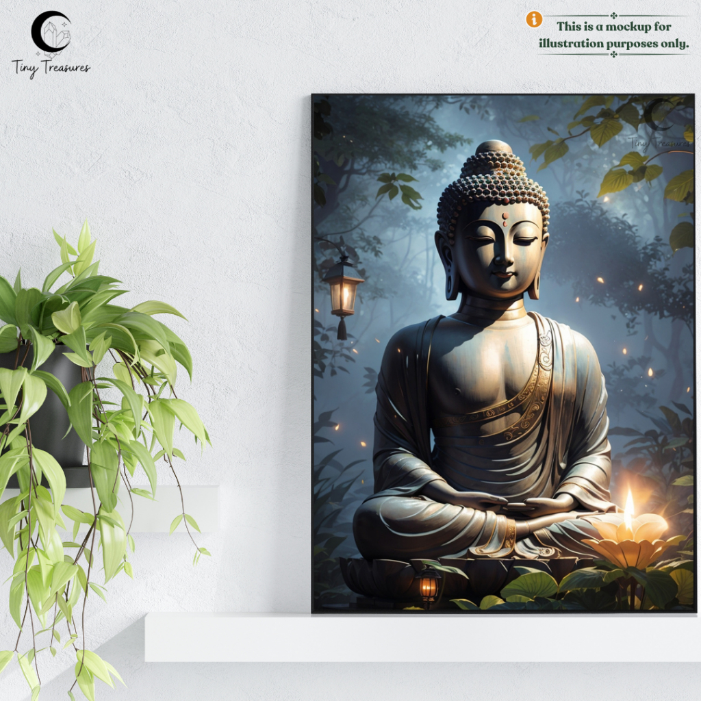 Serene Buddha 3D Painting on Canvas Tranquil Zen Art for Mindful Spaces ...