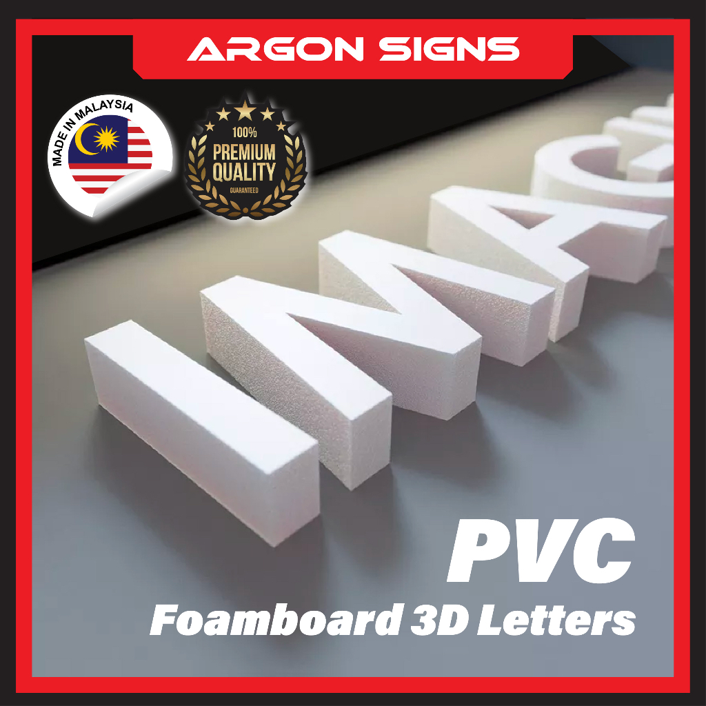 PVC Foam Board 3D Letters Signage Cut Out PVC Letterings 3D PVC Foam Signage Foam Board