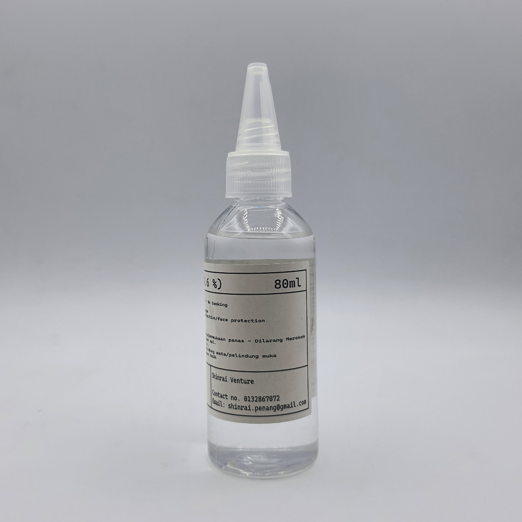 Isopropyl Alcohol (IPA) 99.6 Transparent Spray/Squeeze bottle 100ml