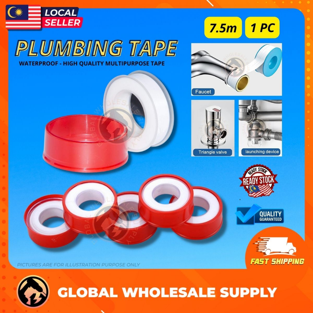 [READY STOCK] Water Tape MultiPurpose Thread Seal Tape/White Plumbing