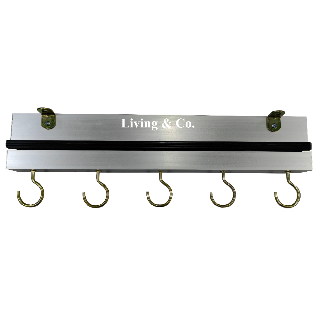 Kitchen Pull out pan hanging rack (Rak Kuali Dapur Tarik)/ RAK RAIL ...