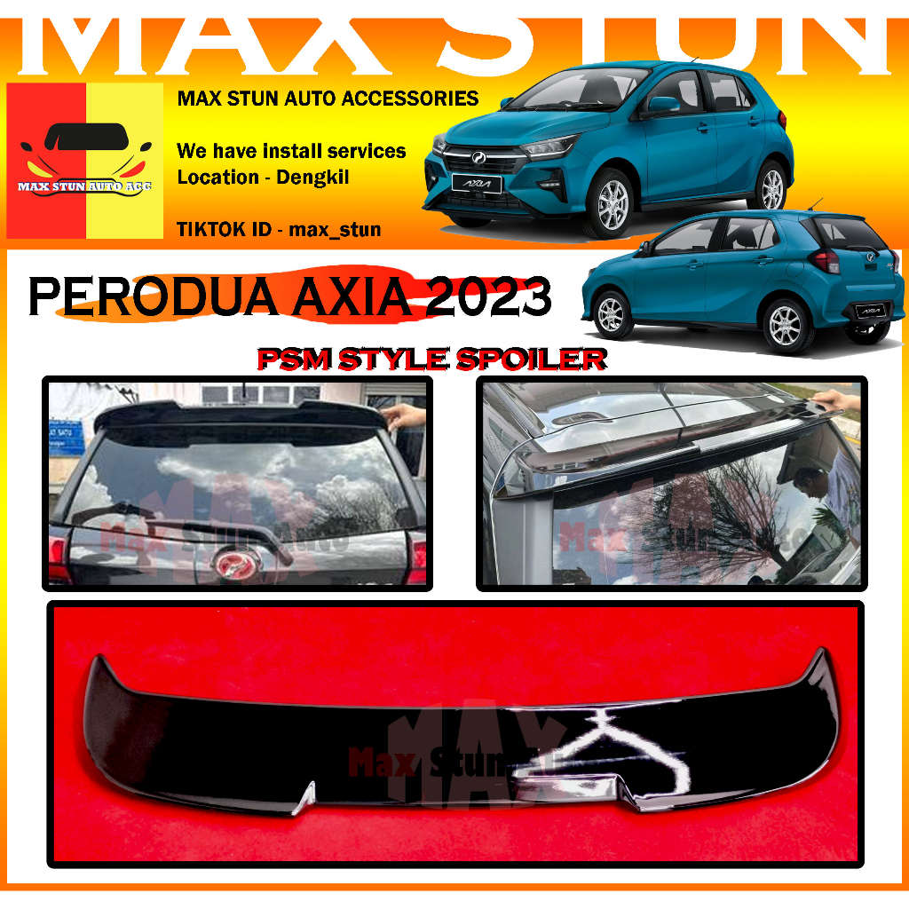 PERODUA AXIA 2023 PSM STYLE SPOILER DUCK TAIL REAR SPOILER NEW AXIA PSM ...