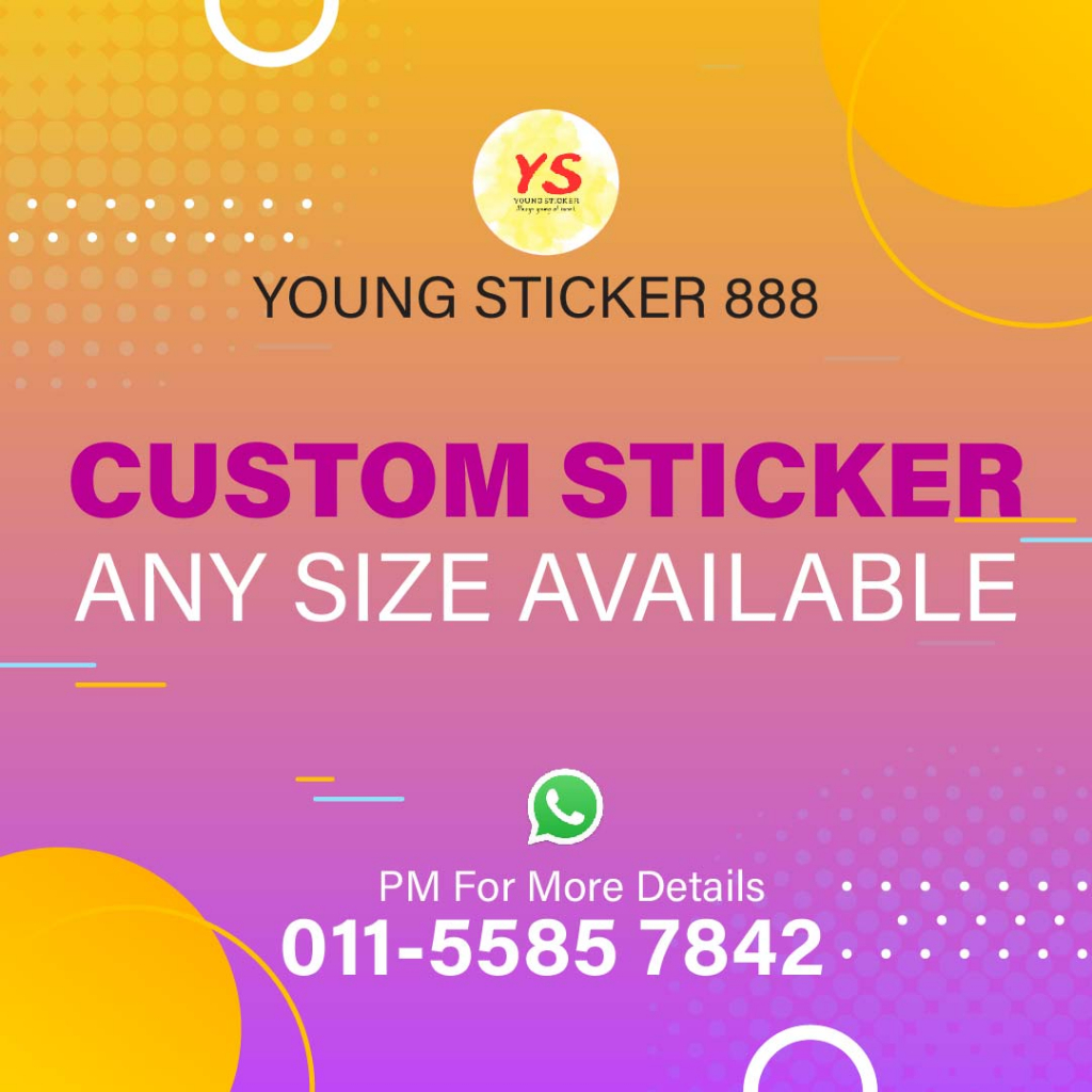 Custom Sticker Label Printing (Any size available) | Shopee Malaysia