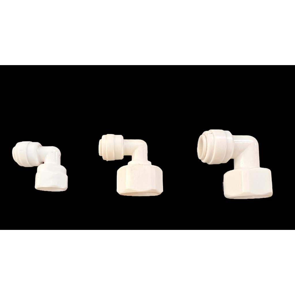 RO Water Fitting Elbow for Water Filters (For 1/4" & 3/8" pipes