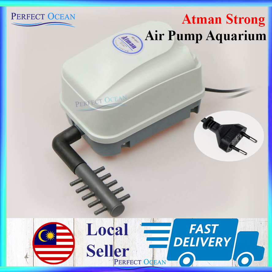 Atman Powerful Air Pump Aquarium HP4000 HP8000 Oxygen Air Blower Fish Tank READY STOCK Perfect Ocean Shopee Malaysia