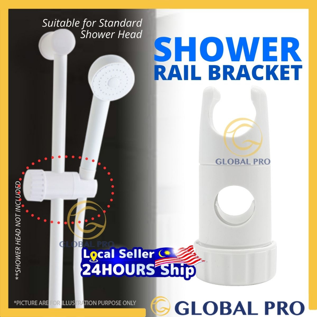 Hand Shower Bracket for Slide Bar Adjustable ABS Shower Rail Head