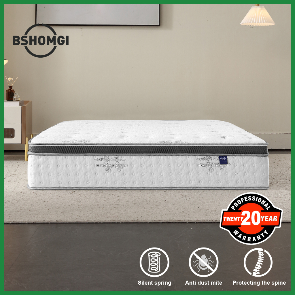 【Ready Stock】BSHOMGI 10 Inch Mattress Spring Mattress Chiropractic Mattress 360º Degree Air