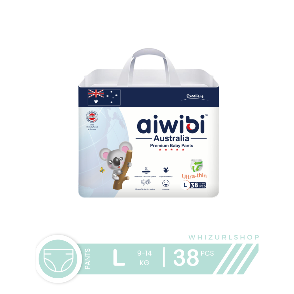 Aiwibi Premium Baby Diapers - Large (38pcs) (9-14kg) (Pants) | Shopee ...