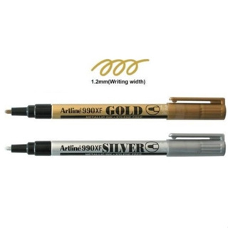 Artline 900XF Metallic Ink Marker, SILVER, 2.3MM, Ideal for Decorating and  Writing on Card, Plastic, Glass, Metal or Pottery. 