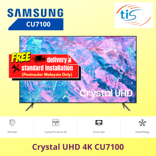 SAM-55CU7100 | Samsung 55" Crystal UHD 4K CU7100 | Shopee Malaysia