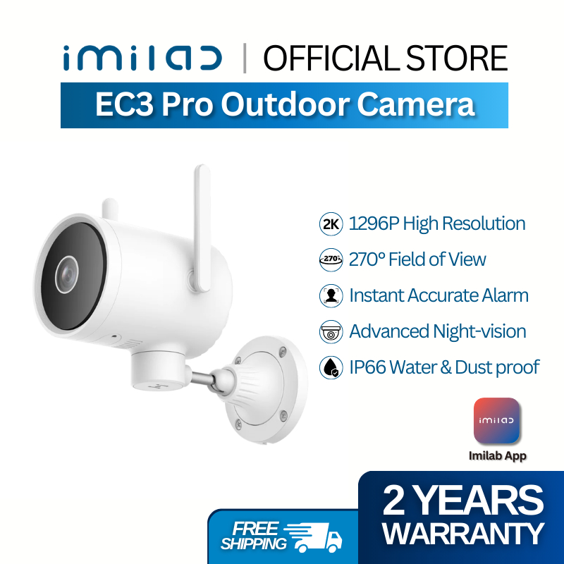 IMILAB EC3 Pro Outdoor Security Camera 2K Resolution with Mihome APP (2 ...