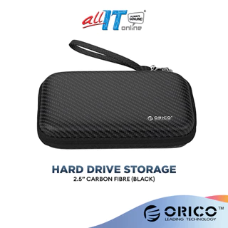 Orico 2.5 Inch Hard Drive Carbon Fibre Medium Storage Bag - Black / Grey