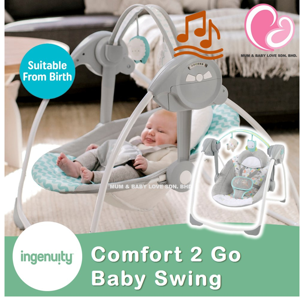 Ingenuity comfort 2 go portable swing hot sale cuddle lamb