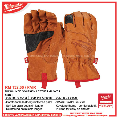 Milwaukee 48-73-0011 Goatskin Leather Gloves - M