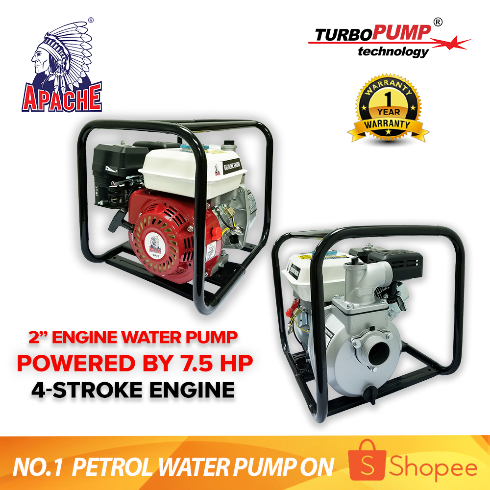 APACHE/BRAVADO TurboPUMP® 7.5HP 4-Stroke Gasoline Water Pump | 2” (50mm ...