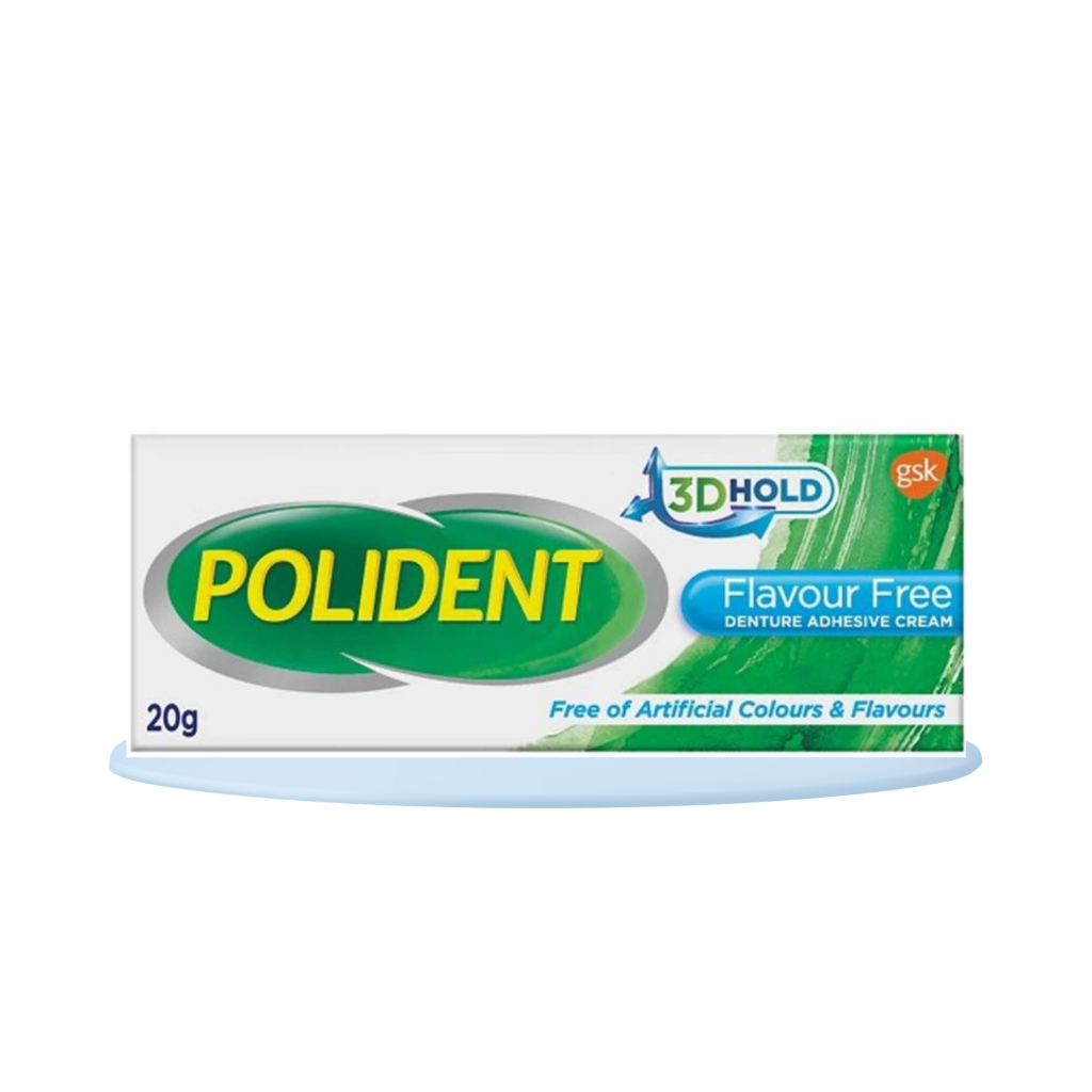 POLIDENT Denture Adhesive Cream (flavor Free) 20g/60g (Pelekat Gigi