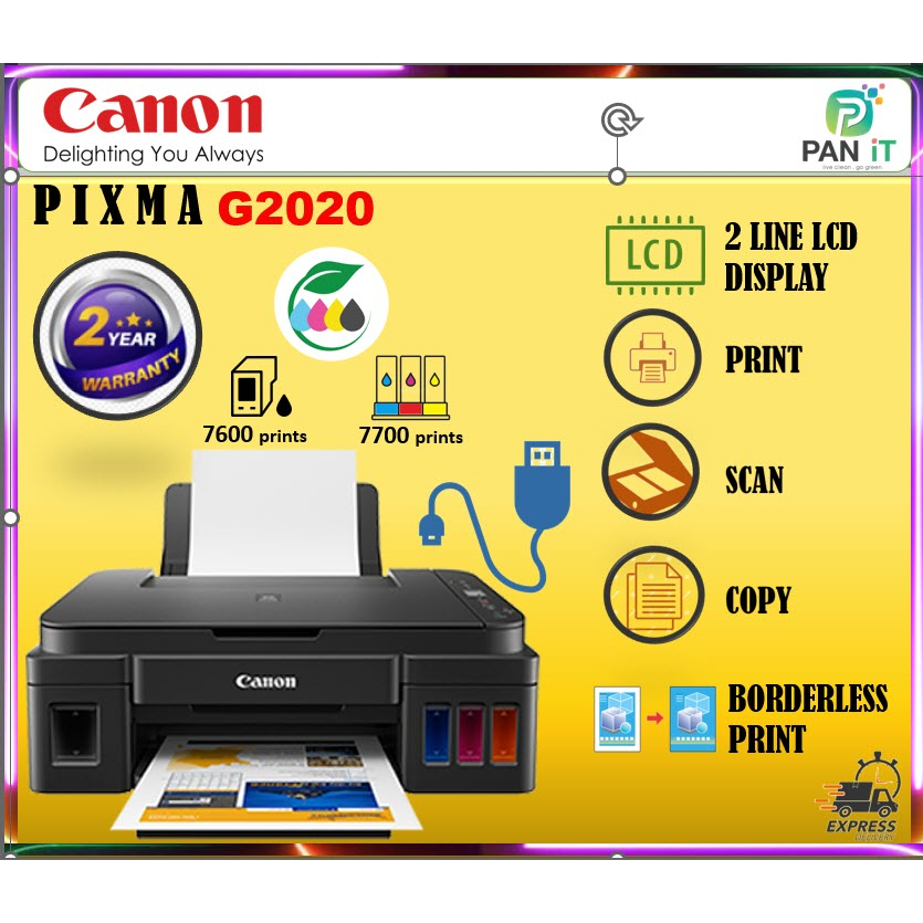 CANON PIXMA G2020 INKTANK PRINTER ALLINONE (PRINT, SCAN , COPY