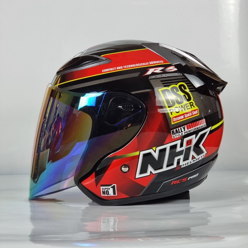 NHK Helmets R6 V2 Rally (Black Blue Glossy, Black Gold Glossy, Black ...