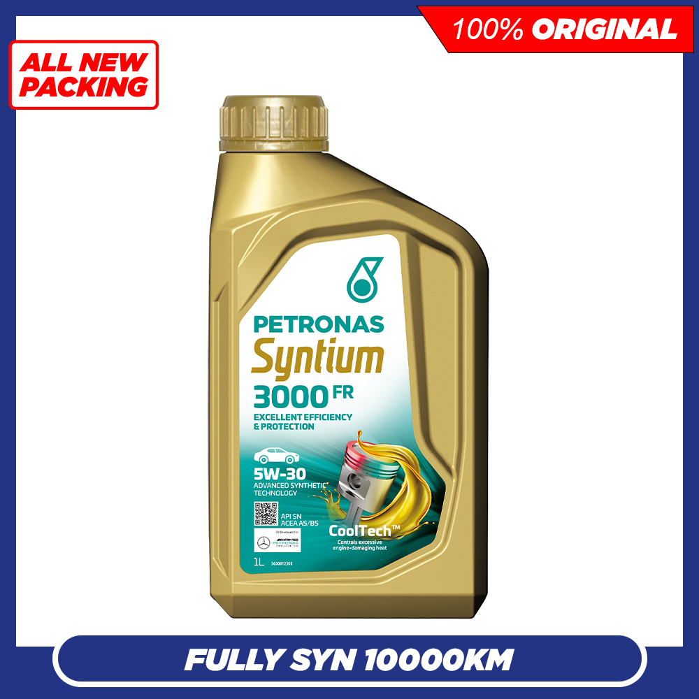 PETRONAS SYNTIUM 3000 FR 5W30 SN A5/B5 Fully Synthetic Engine Oil (1L ...