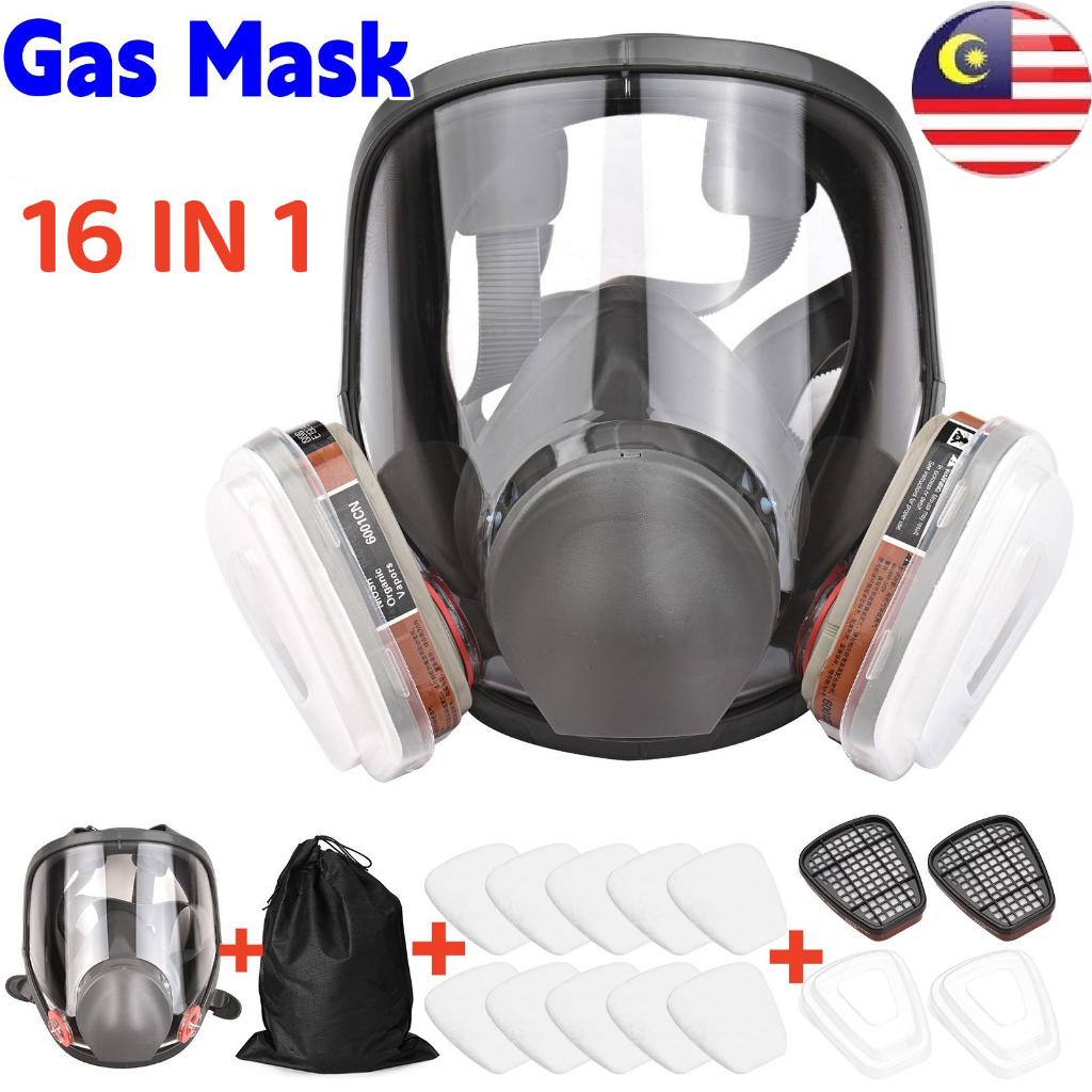 16 in 1 Full Face Gas Mask Respirator For 6800 mask Facepiece ...