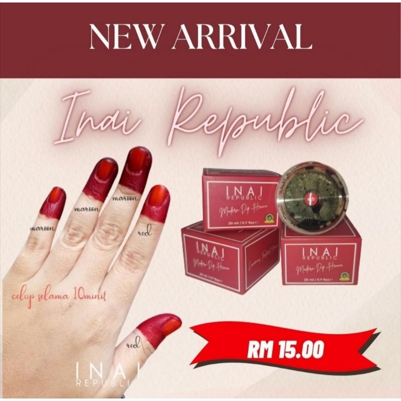 Inai Republic 20 ml Viral (RED) | Shopee Malaysia