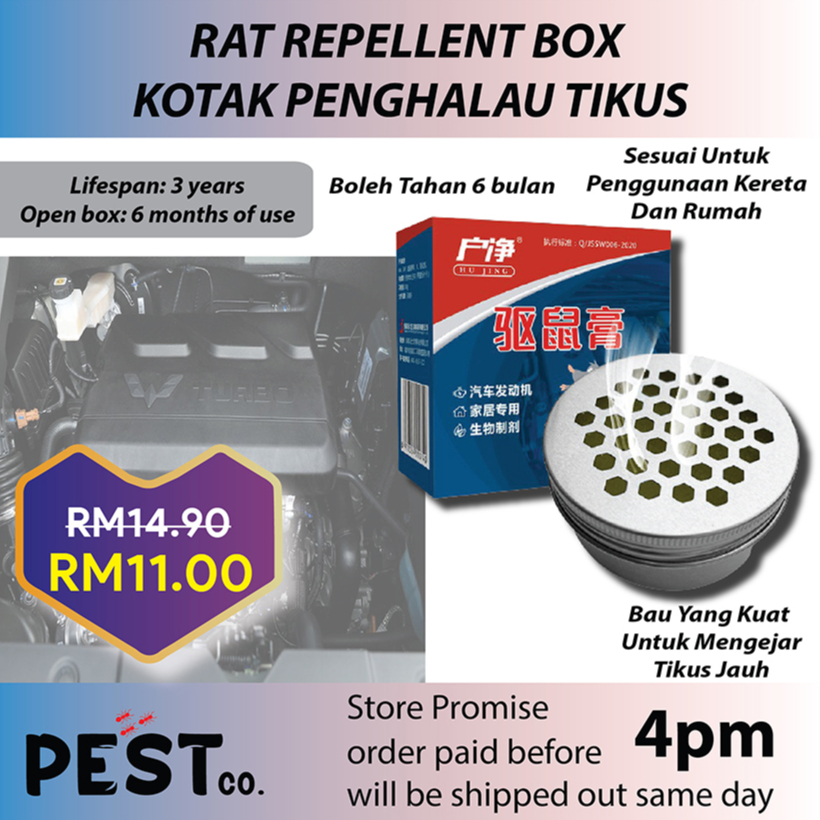 Penghalau Tikus Sangat Berkesan / Rat Repellent Box For Car/ Engine ...