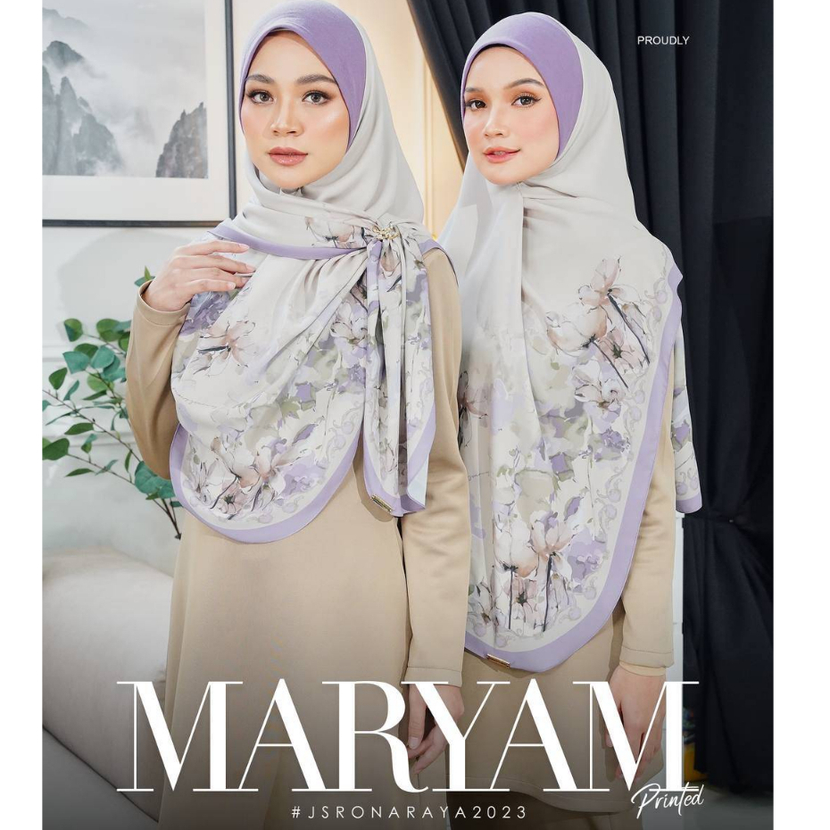 Jimmy Scarves MARYAM Bidang 60 Tudung Bawal Instant Premium Korean ...