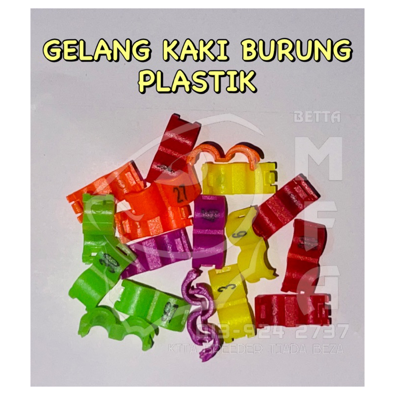 GELANG KAKI BURUNG / BIRD LEG RING - PLASTIK (1 pcs) 2.7mm , 3mm , 4mm ...