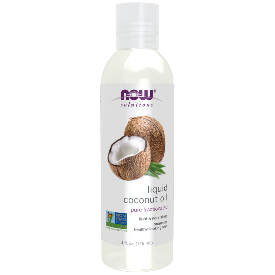 Fractionated Coconut Oil, Liquid Coconut Oil NOW Solutions 118ml