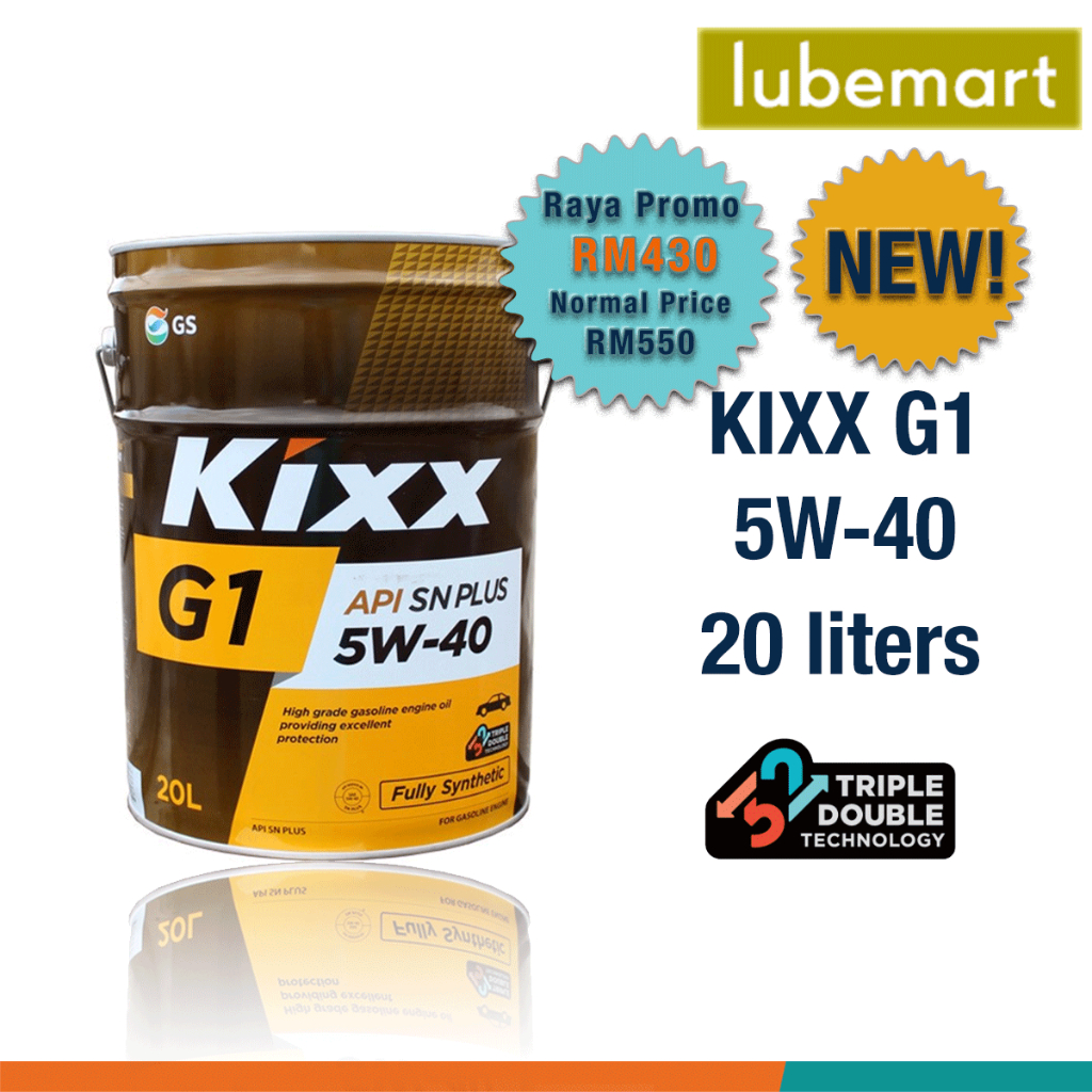 KIXX Fully Synthetic 5W40 20 liters Petrol Engine Oil SN Plus Shopee