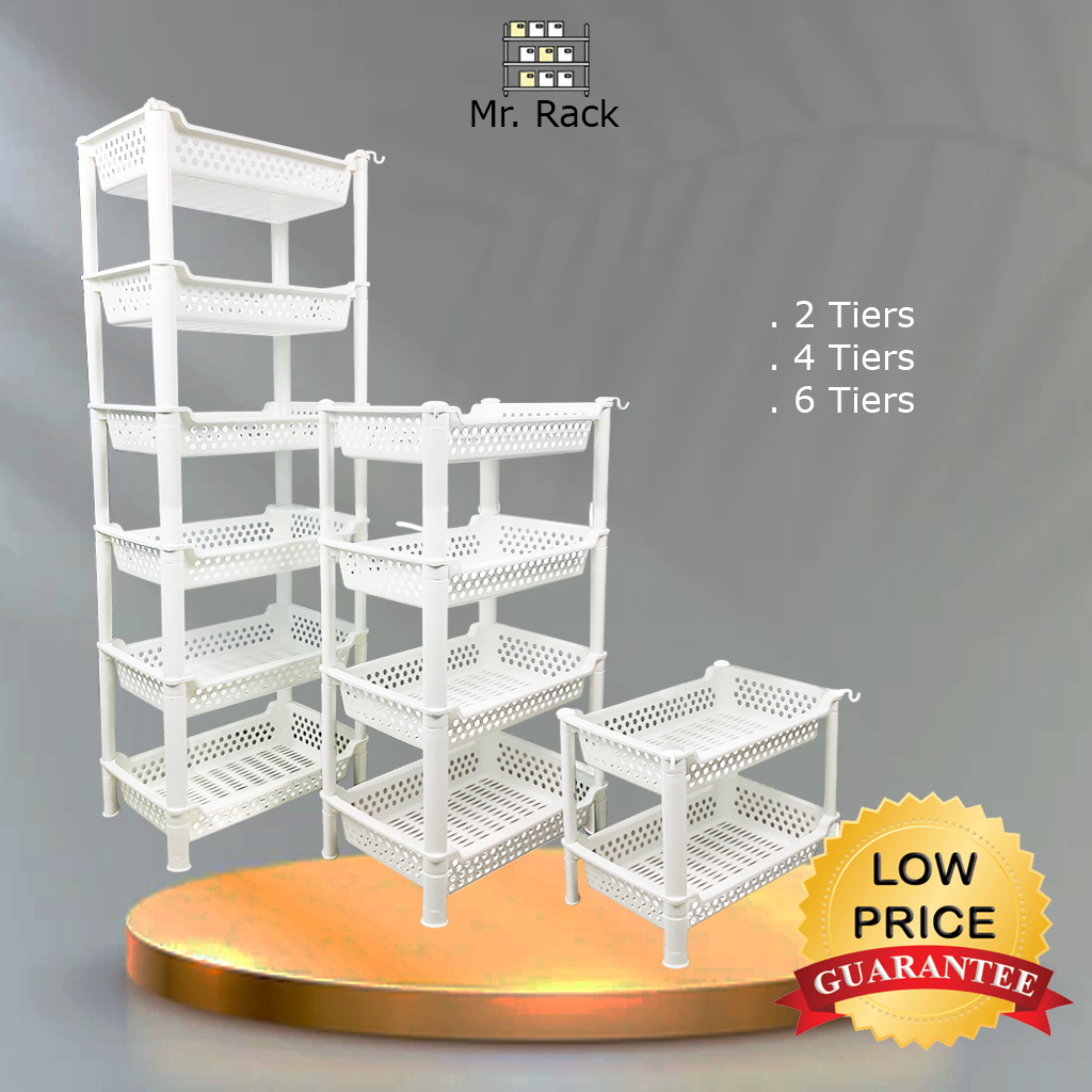 Mr. Rack P115 2, 4, 6 Tiers Multipurpose Plastic Storage Rack Kitchen ...