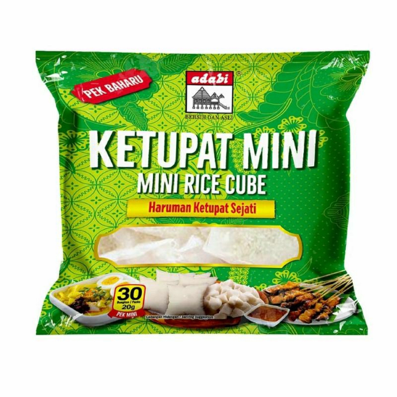 Halal*Adabi Ketupat Nasi Mini/Mini Rice Cube*30’s 20g | Shopee Malaysia