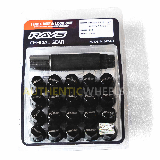 RAYS JAPAN 17HEX NUT & LOCK SET (M12 x 1.25, M12 x 1.5) [INSTALLATION