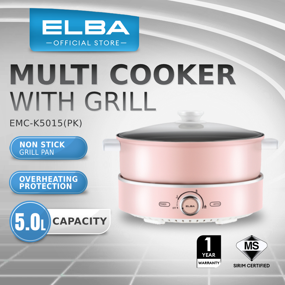 Exclusive] ELBA Multi Cooker with Grill EMCK5015(PK