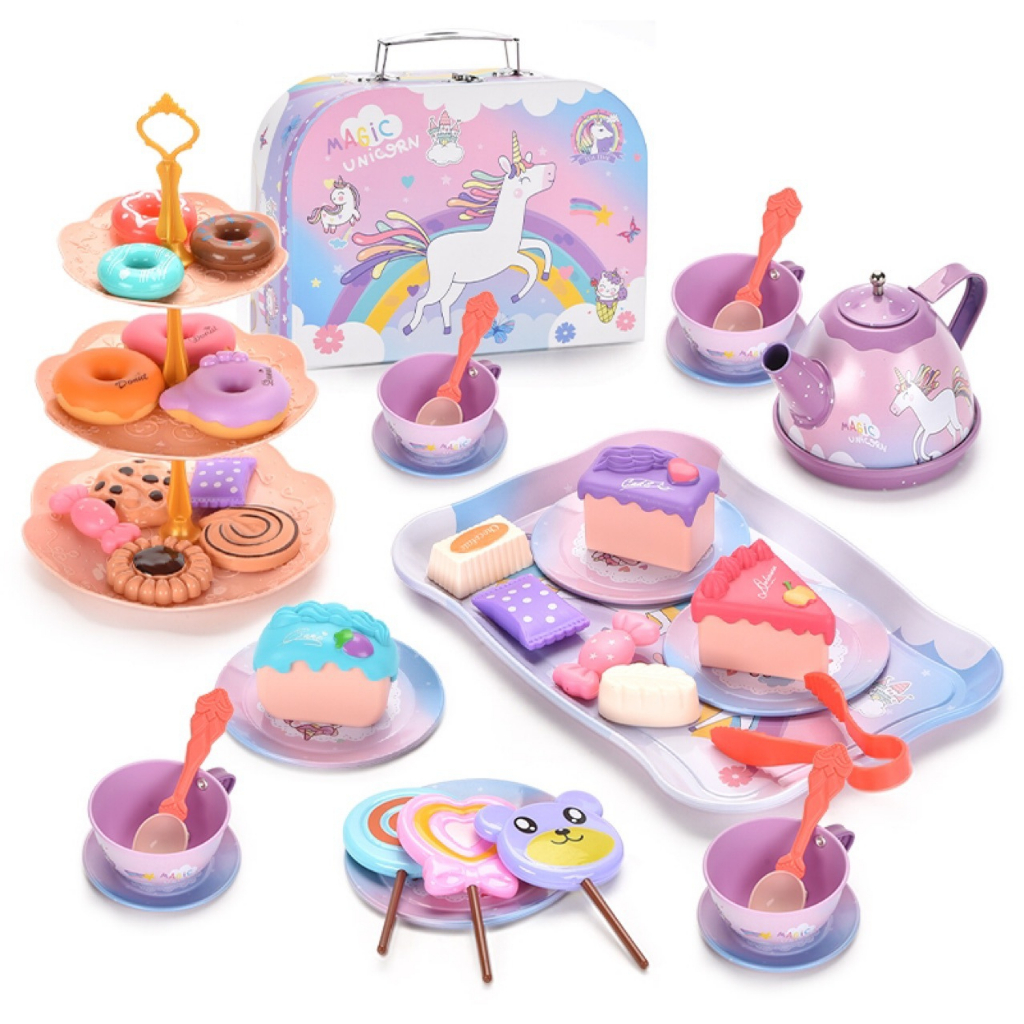MOTIMO [From MY] 48pcs Kids Tea Set for Little Girls Princess Tea Party ...