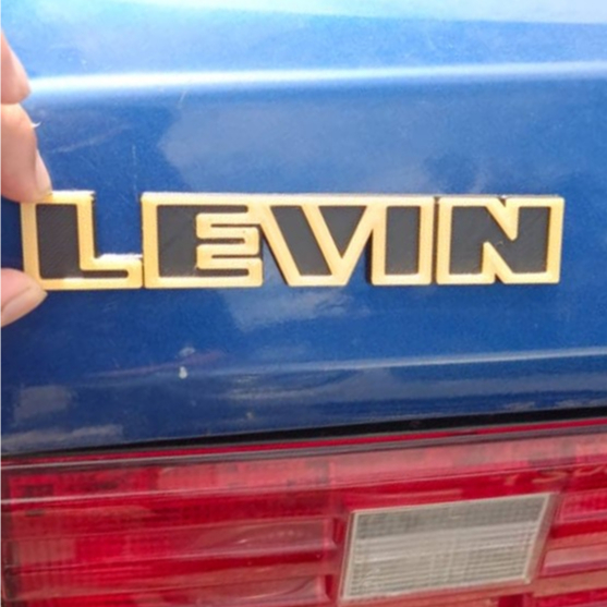 [GIJO] 3D Printed Custom Black Gold LEVIN Logo Emblem | Shopee Malaysia