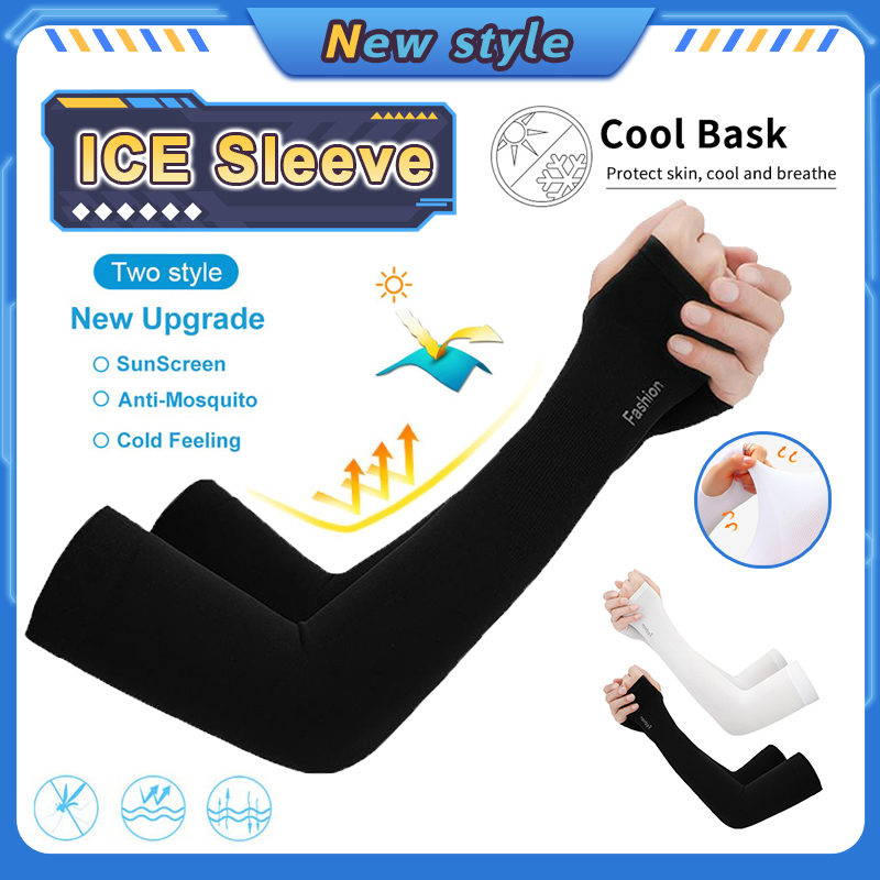 Cycling Arm Sleeve UV Protection Sleeves Ice Silk Cooling Hand Sock ...