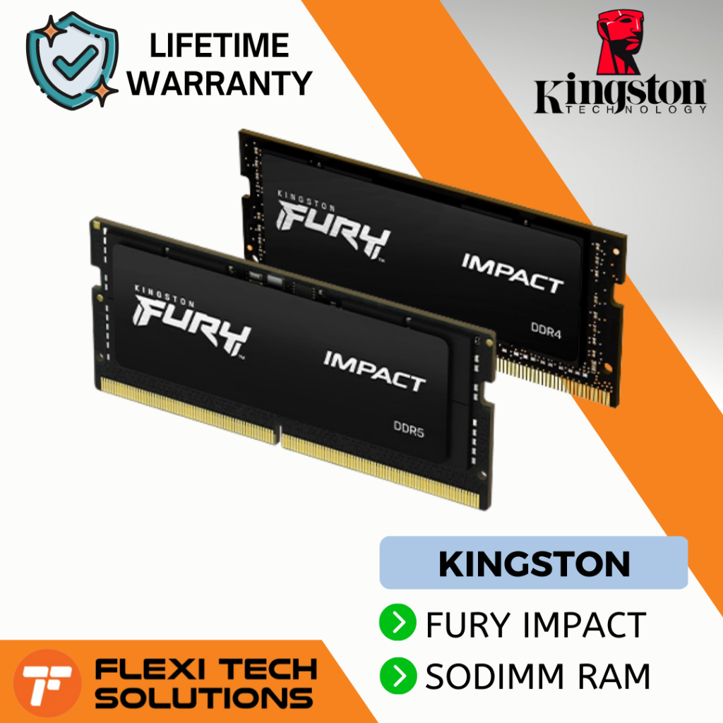 Flexi Tech KINGSTON FURY Impact DDR4 / DDR5 Memory RAM SODIMM Up To ...