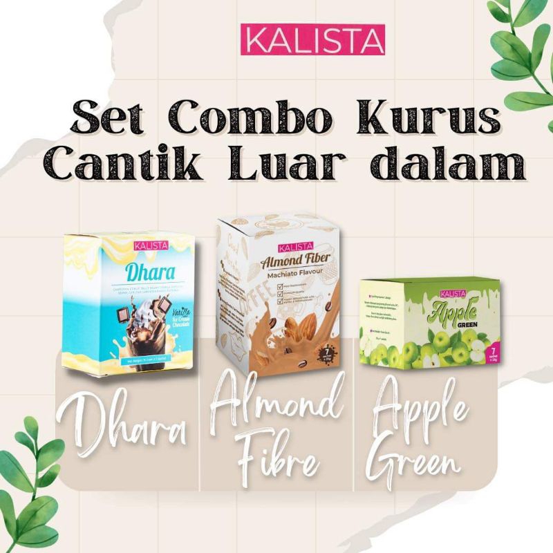 Clear stock - Kalista Almond fiber | Dhara | Apple green | Shopee Malaysia