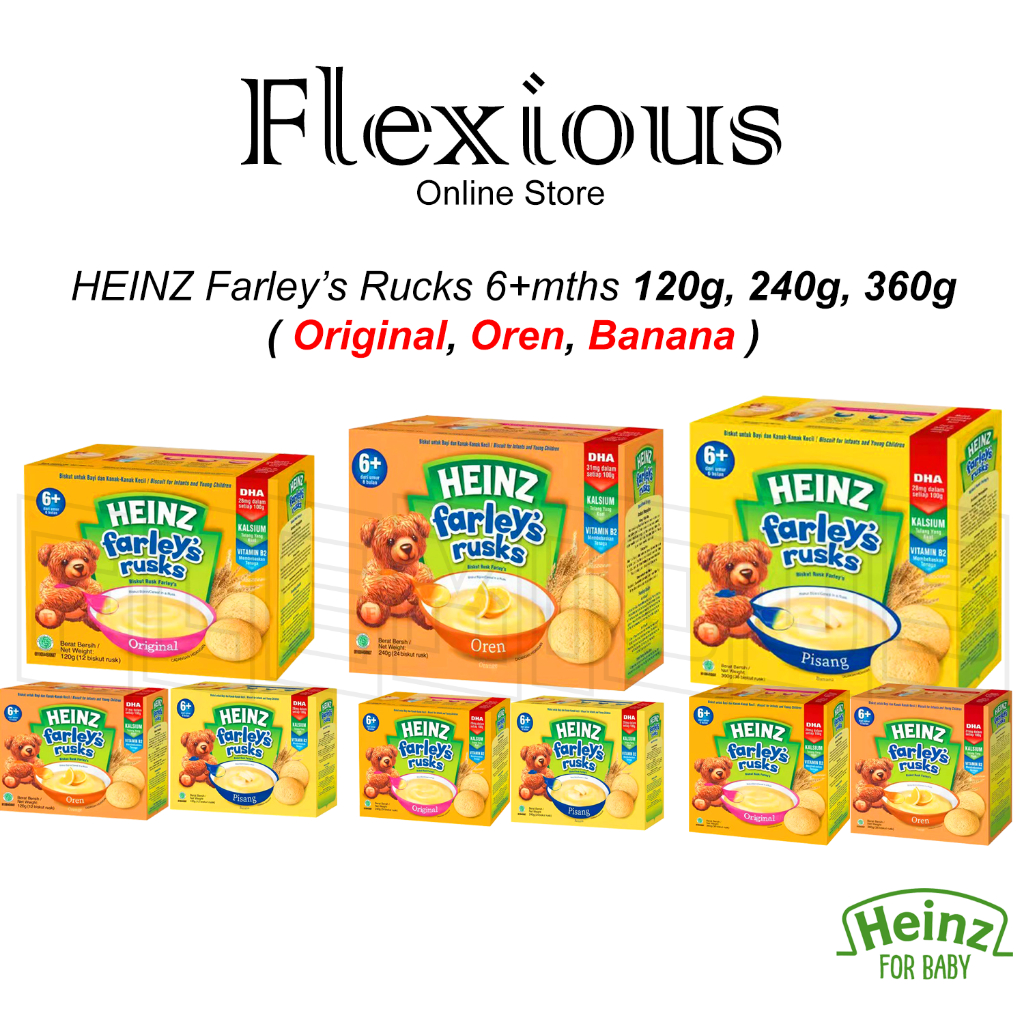 *HEINZ* Farley’s Rucks 120g, 240g, 360g ( Original, Oren, Banana ) 6