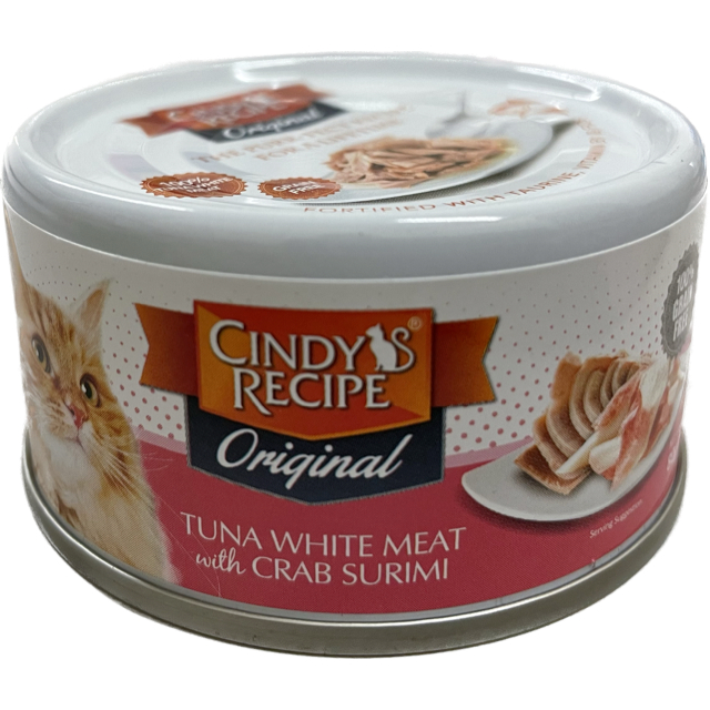 Cindy's Recipe Original Tuna White Meat with Crab Surimi 80g x 24 (expiry date Apr 2027 onwards