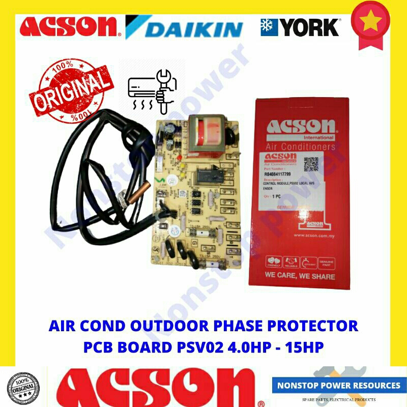ACSON Original Air Cond Outdoor Phase Protector PCB Board PSVll PS02 4 ...