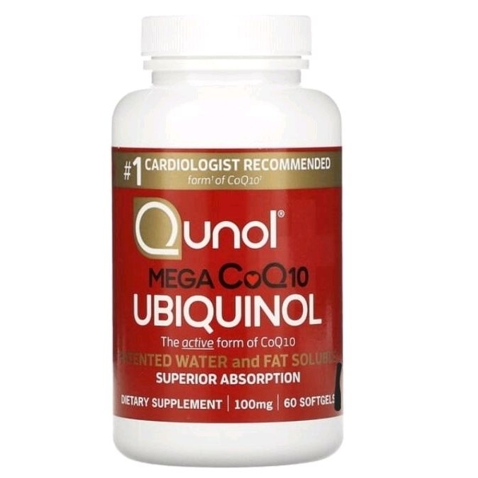QUNOL Mega CoQ10 Ubiquinol, 100 mg x 60 Softgels [HEART HEALTH