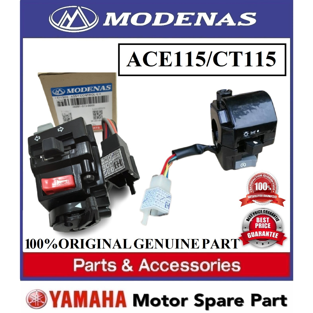 MODENAS ACE115 / CT115 HANDLE SWITCH 0 46091-513-0009 46091-513-0008 ...