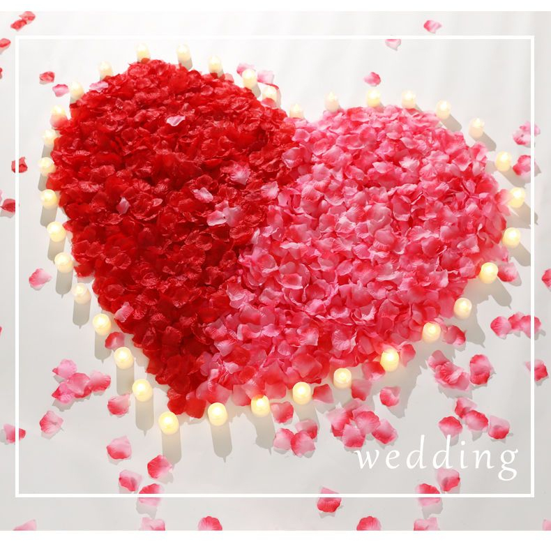 100pcs For Set Artificial Rose Petals for Wedding Valentine Birthday ...